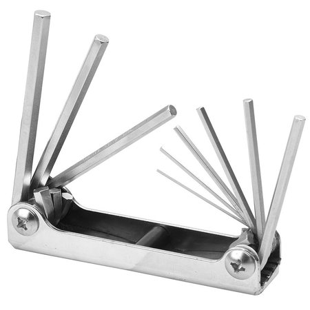 Surtek Folding Hex Key Allen Wrench set, 9 metric pieces ALLFN9M